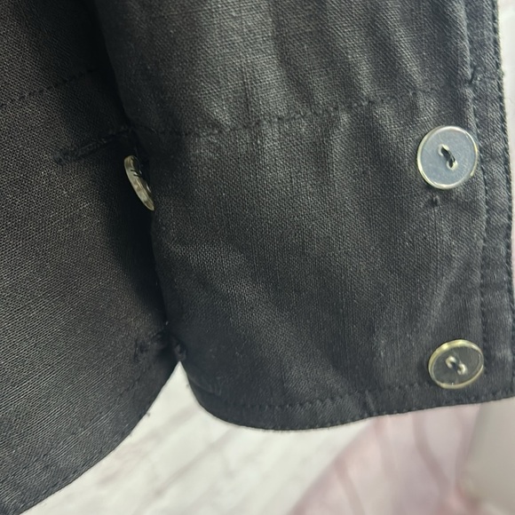 Vtg y2k My Pantalon cropped jacket charcoal double breasted pockets size 11/12 - Picture 10 of 10